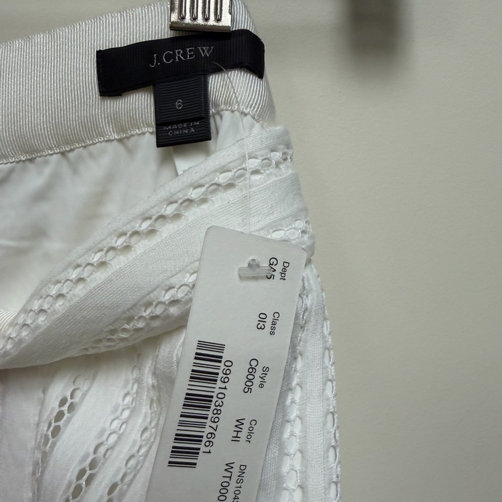J. Crew White Eyelet A-Line Skirt - Picture 4 of 4
